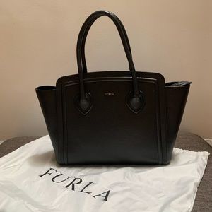 Furla Black Large Satchel Bag